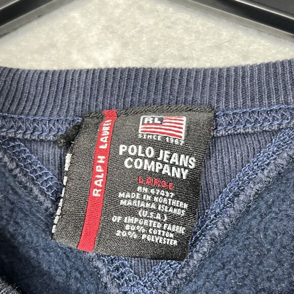 VTG Polo Jeans Co RL-67 Ralph Lauren Pullover Crewneck Sweatshirt Men’s Large - Picture 12 of 13